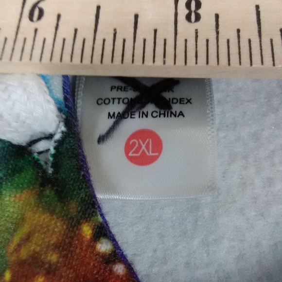 PULL OVER HOODIE CAT ALL OVER GRAPHICS ADULT 2XL - Picture 8 of 13